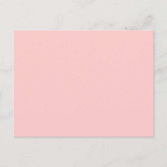 Solid Pink Background Web Colour FFCCCC Postcard (Front)