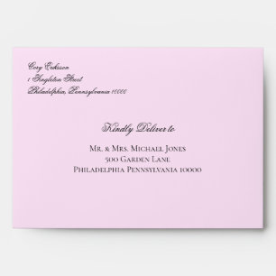 Solid Pink Note Card or Wedding Envelope