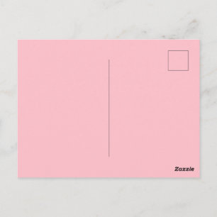 Solid Pink Post Card Personalized Greeting Design