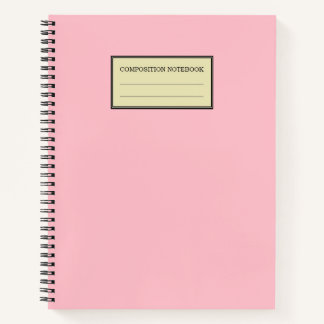 Solid Pink Spiral Notebook