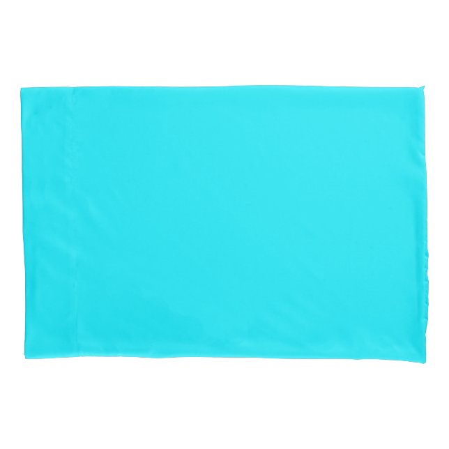 Solid plain blue pillowcase (Front)