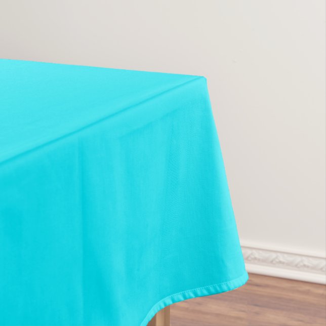 Solid plain blue tablecloth (In Situ)