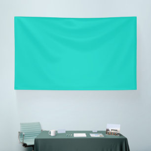Solid plain bright turquoise banner