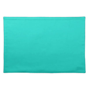 Solid plain bright turquoise placemat