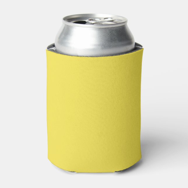 Solid plain colour corn pastel yellow can cooler (Can Front)