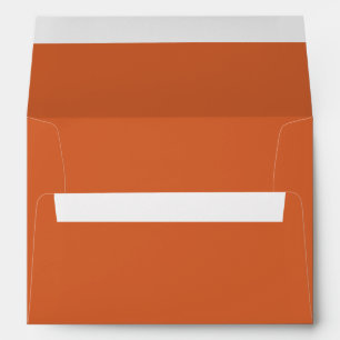 Solid plain harvest pumpkin orange envelope