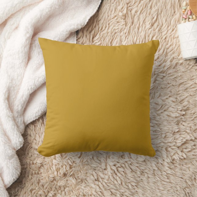 Solid Plain Old Gold Cushion/ Throw Pillow (Blanket)