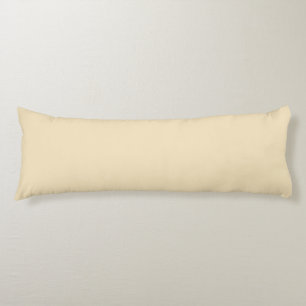 Solid Plain Pale Neutral Yellow Body Pillow