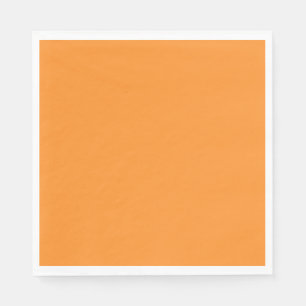 Solid plain saffron orange napkin