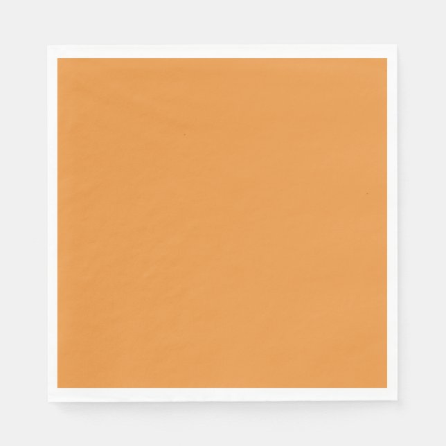 Solid plain saffron orange napkin (Front)