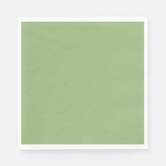 Solid plain sage green napkin (Front)