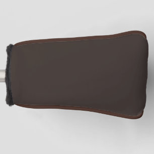 Solid, Plain Walnut Brown, Golf Head Cover