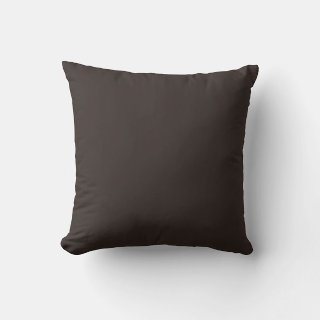 Solid, Plain Walnut Brown,  Throw Pillow (Front)