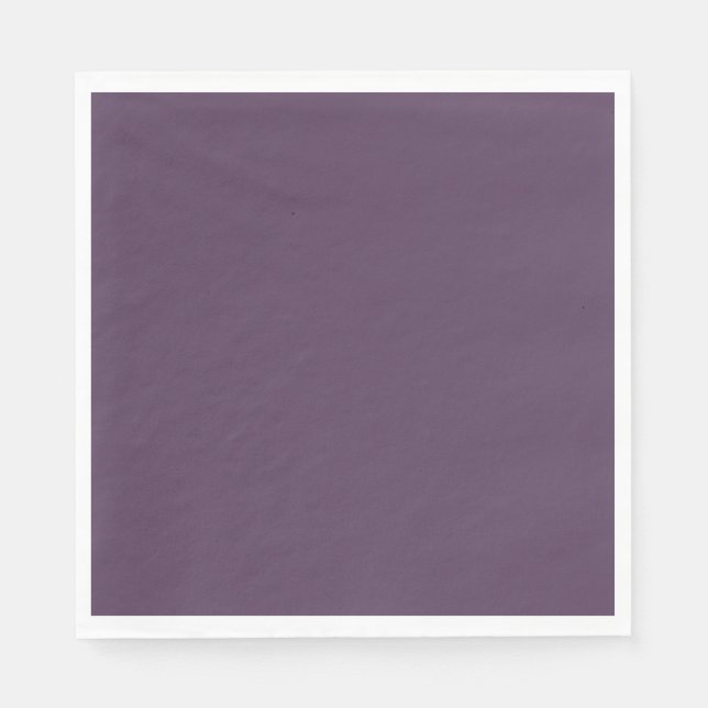 Solid plum dark dull purple napkin (Front)