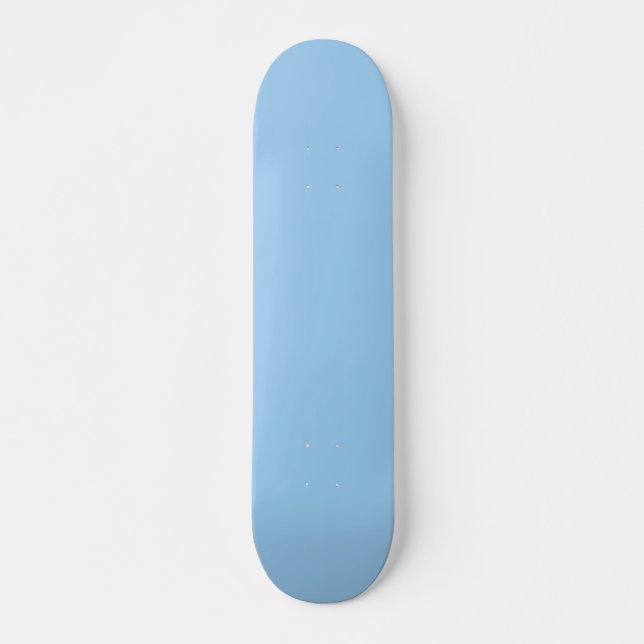 Solid powder light pale baby blue skateboard (Front)