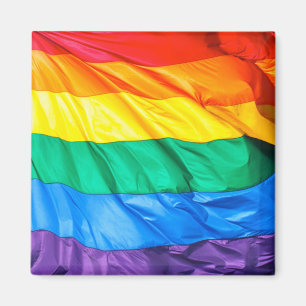 Solid Pride - Gay Pride Flag Closeup Magnet