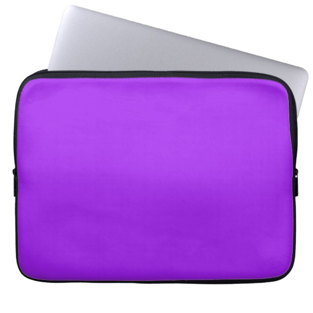 Solid Purple 13 inch Neoprene Laptop Sleeve (Front)