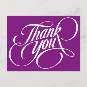 SOLID PURPLE POST CARD BEALEADER THANK YOU