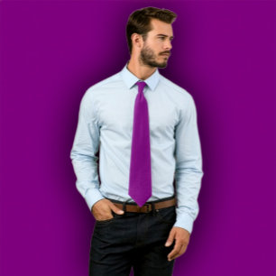 Solid Purple Tie - Single Colour Necktie