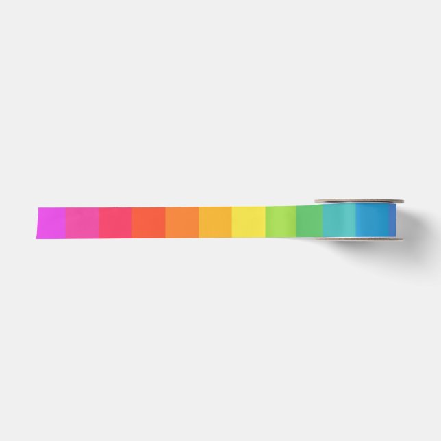 Solid Rainbow Satin Ribbon (Front)