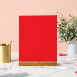 Solid Red Background Acrylic Sign