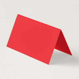 Solid Red Background Business Card