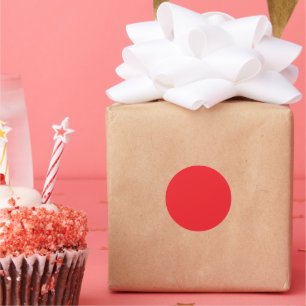 Solid Red Background  Classic Round Sticker