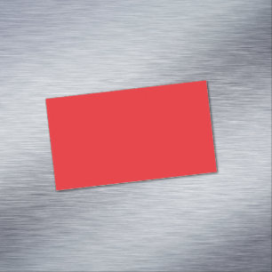 Solid Red Background Magnetic Business Card