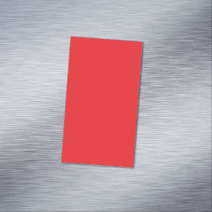 Solid Red Background Magnetic Business Card