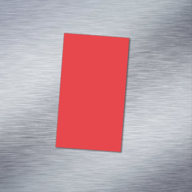 Solid Red Background  Magnetic Business Card (In Situ)