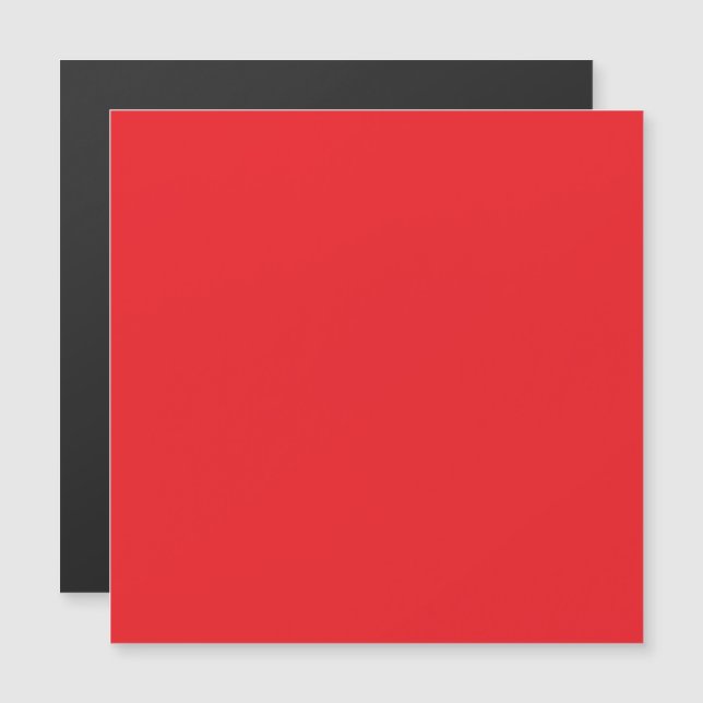 Solid Red Background  Magnetic Invitation (Front/Back)