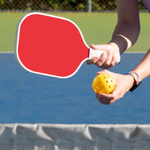 Solid Red Background  Pickleball Paddle