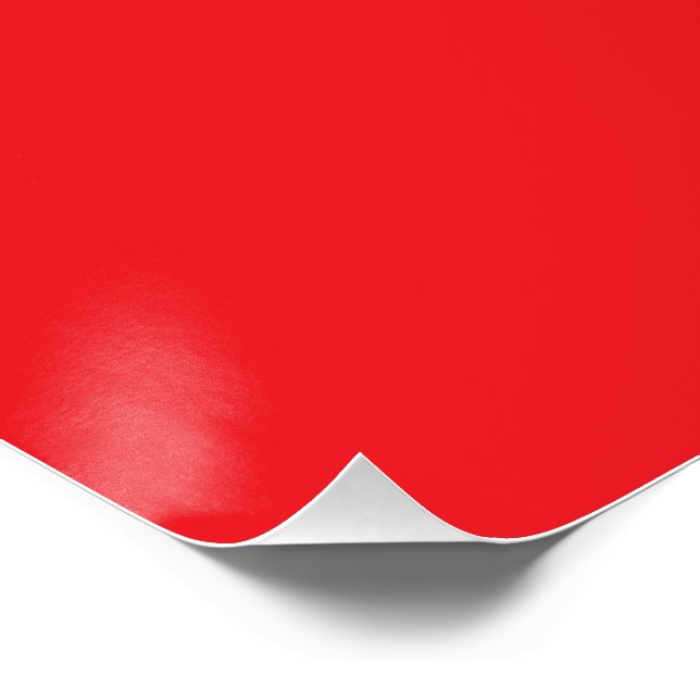 Solid Red Background  Poster (Corner)