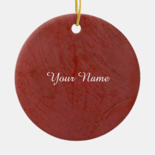 Solid Red Ceramic Ornament