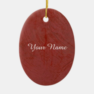 Solid Red Ceramic Ornament