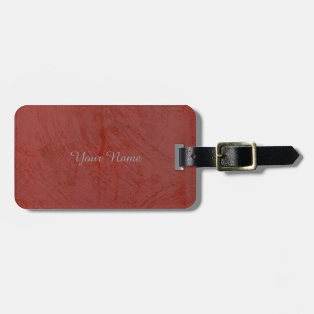 Solid Red Luggage Tag (Front Horizontal)