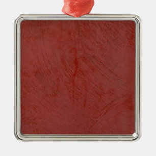 Solid Red Metal Ornament