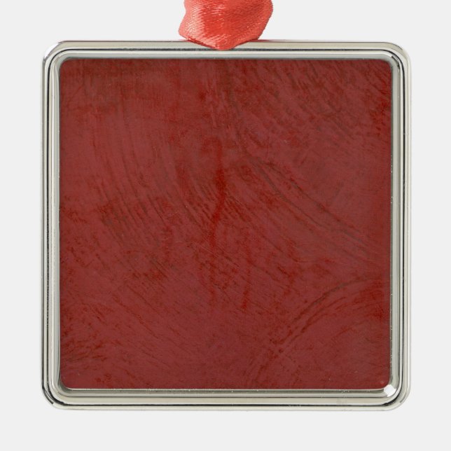 Solid Red Metal Ornament (Front)