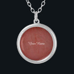 Solid Red Silver Plated Necklace<br><div class="desc">Solid Red</div>