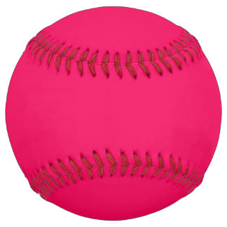 Solid reddish bright hot pink softball
