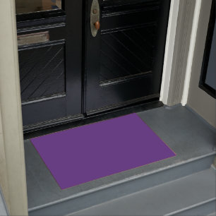 Solid rich purple violet doormat