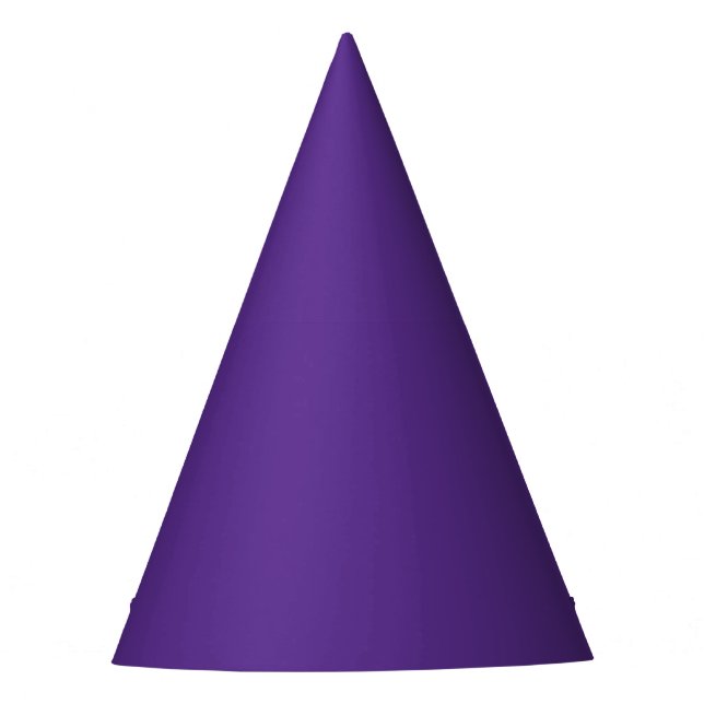 Solid rich purple violet party hat (Front)