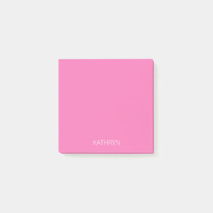 solid rich royal colourful pink post-it notes