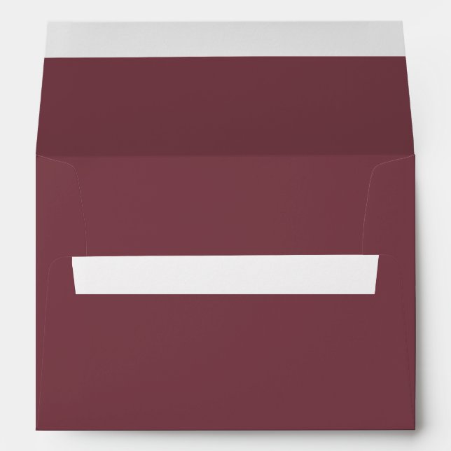 Solid Romantic Rosewood Wedding Stationary Envelope (Back (Bottom))