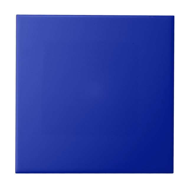 Solid Royal Blue Ceramic Tile (Front)