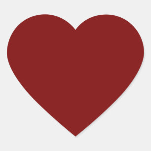 Solid Ruby Red Pop of Colour Heart Sticker