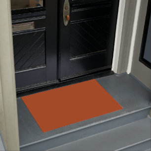 Solid rust brown doormat