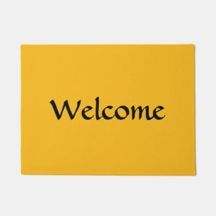 Solid Saffron Yellow Doormat