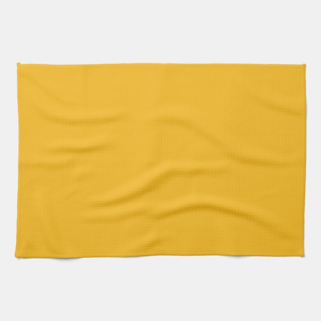 Solid Saffron Yellow / Gold Kitchen Towel (Horizontal)