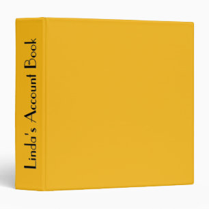 Solid Saffron Yellow Personalized Binder